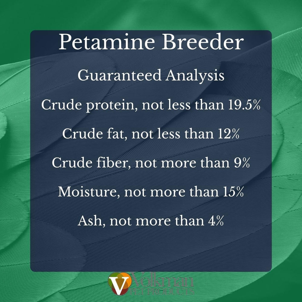 Volkman Petamine Breeder Formula 2lb parrots-finches-canaries variety—nutrition for multiple breeding species.