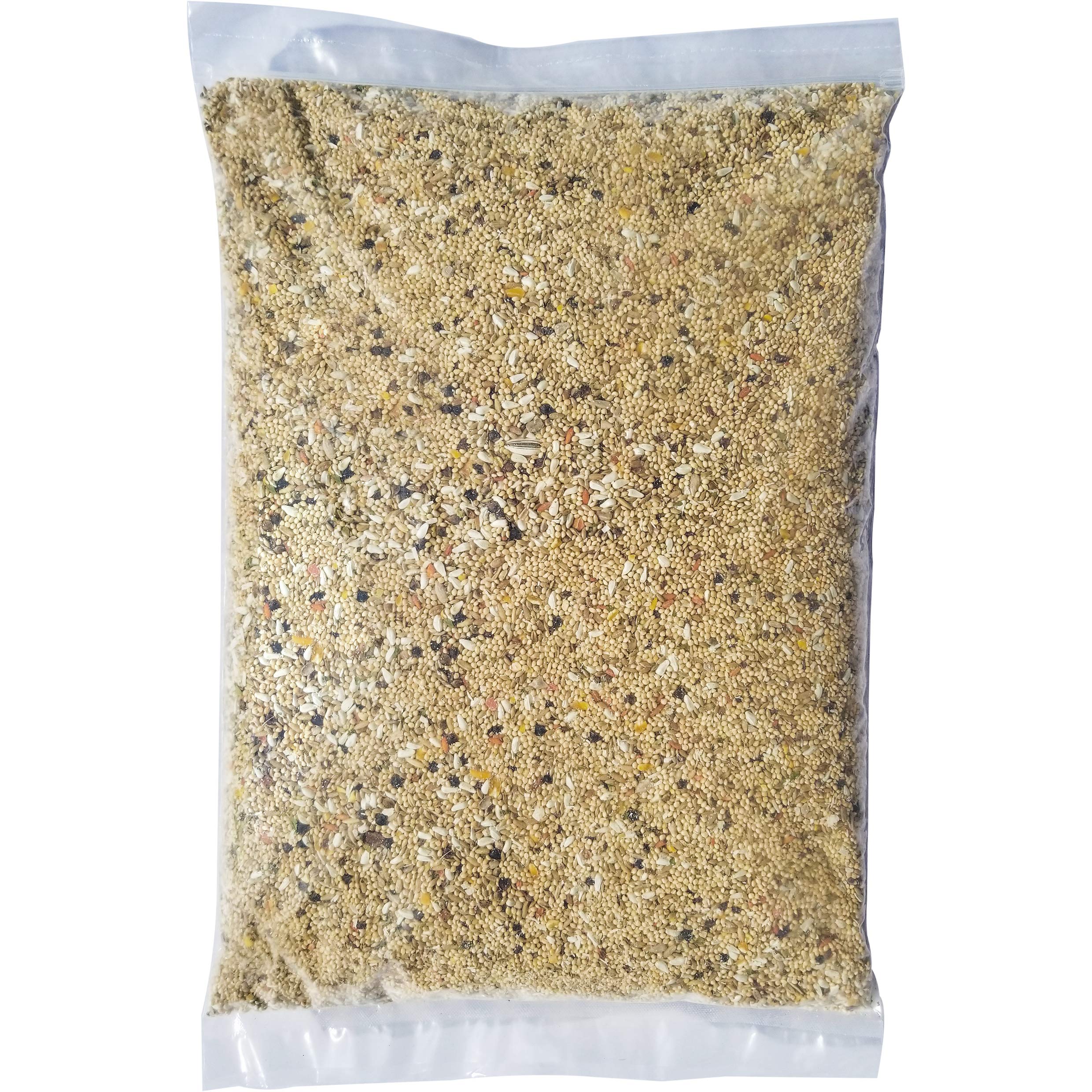 Volkman Seed Avian Science closeup of ingredients for Cockatiel enrichment and balanced nutrition.