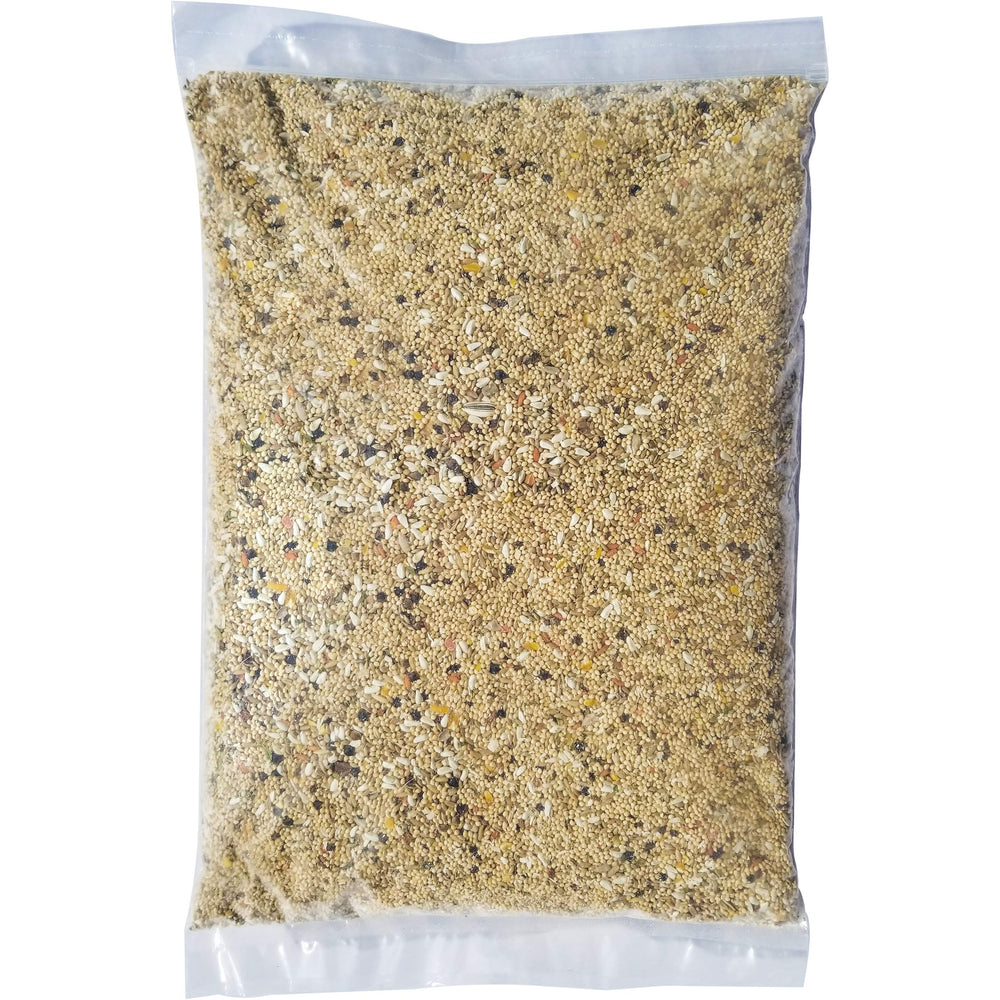 Volkman Seed Avian Science closeup of ingredients for Cockatiel enrichment and balanced nutrition.