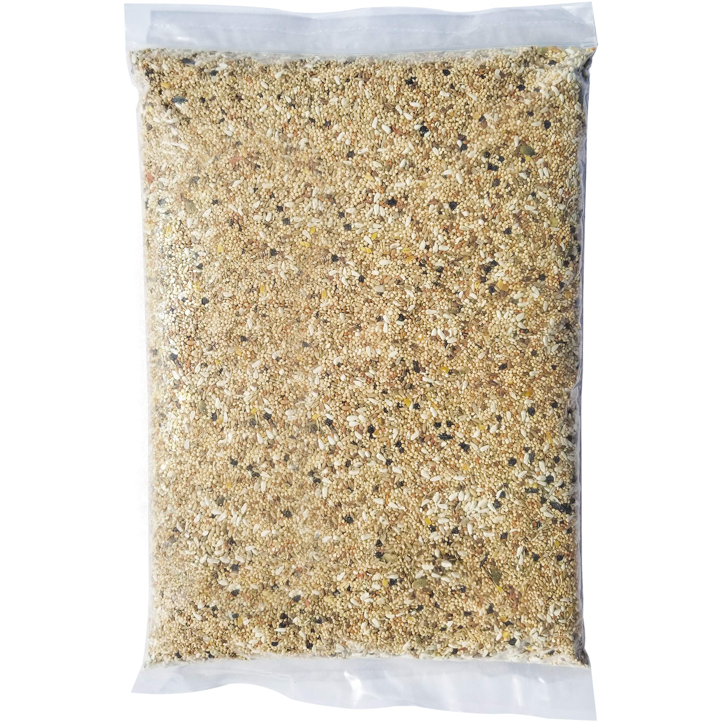 Volkman Seed Avian Science Lovebird & Conure seed closeup highlights nutritious ingredients for vibrant, healthy birds.
