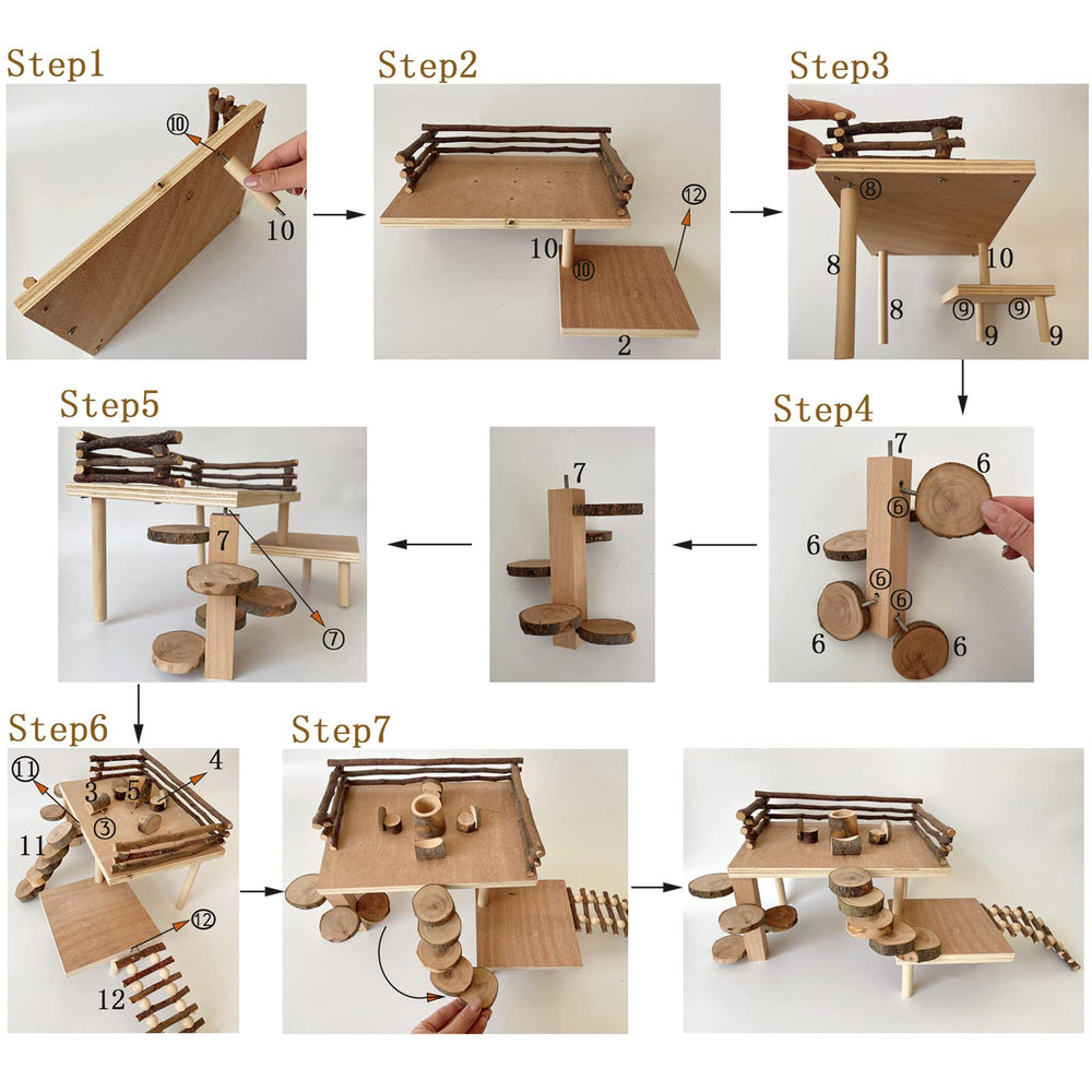 VolksRose complete set image demonstrates a multifunctional playground for mice, gerbils, and hamsters.