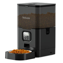 Voluas cat dispenser timer front view for reliable scheduled meals.