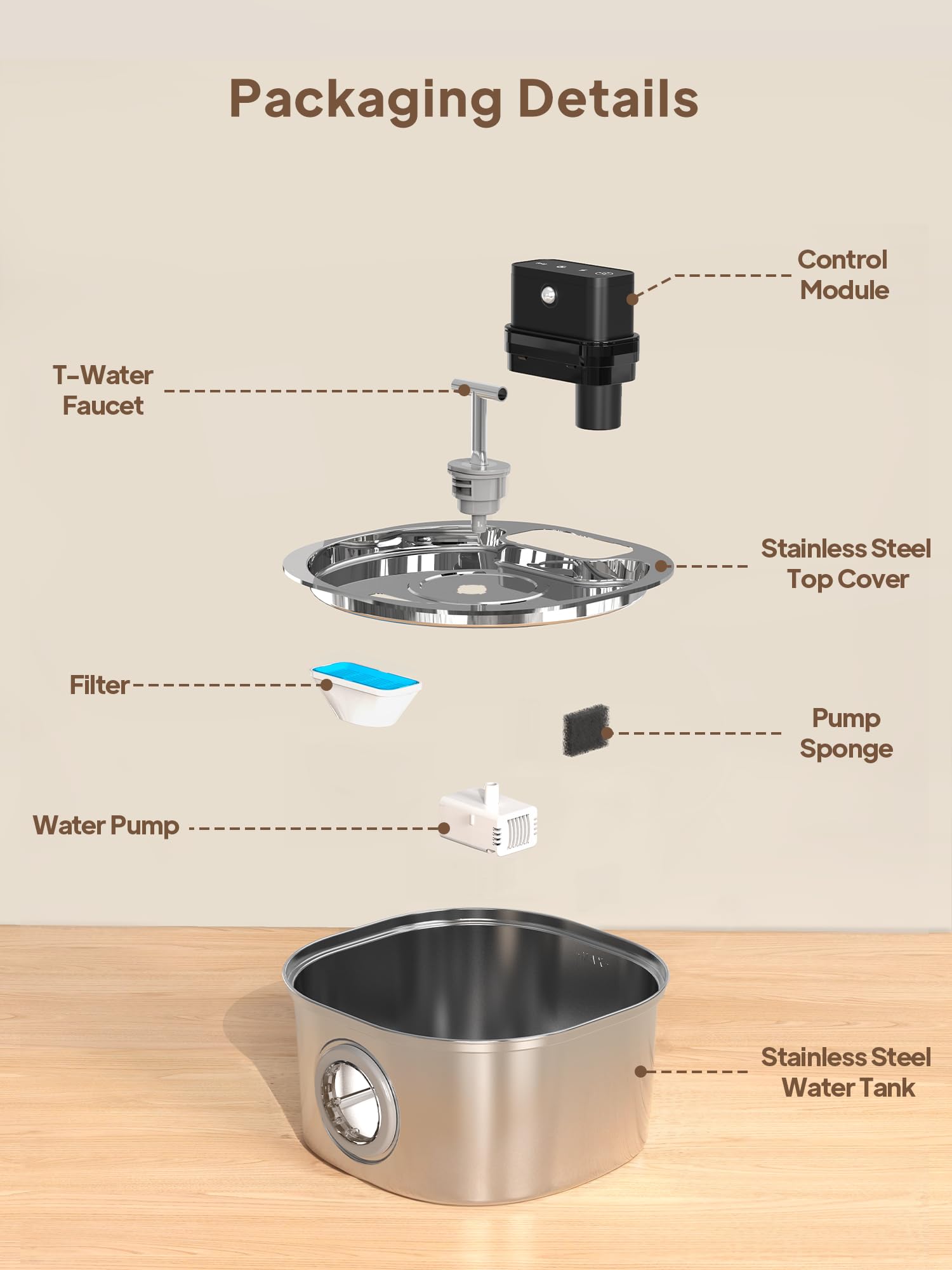 Voluas BPA-free stainless steel ensures safe drinking water.