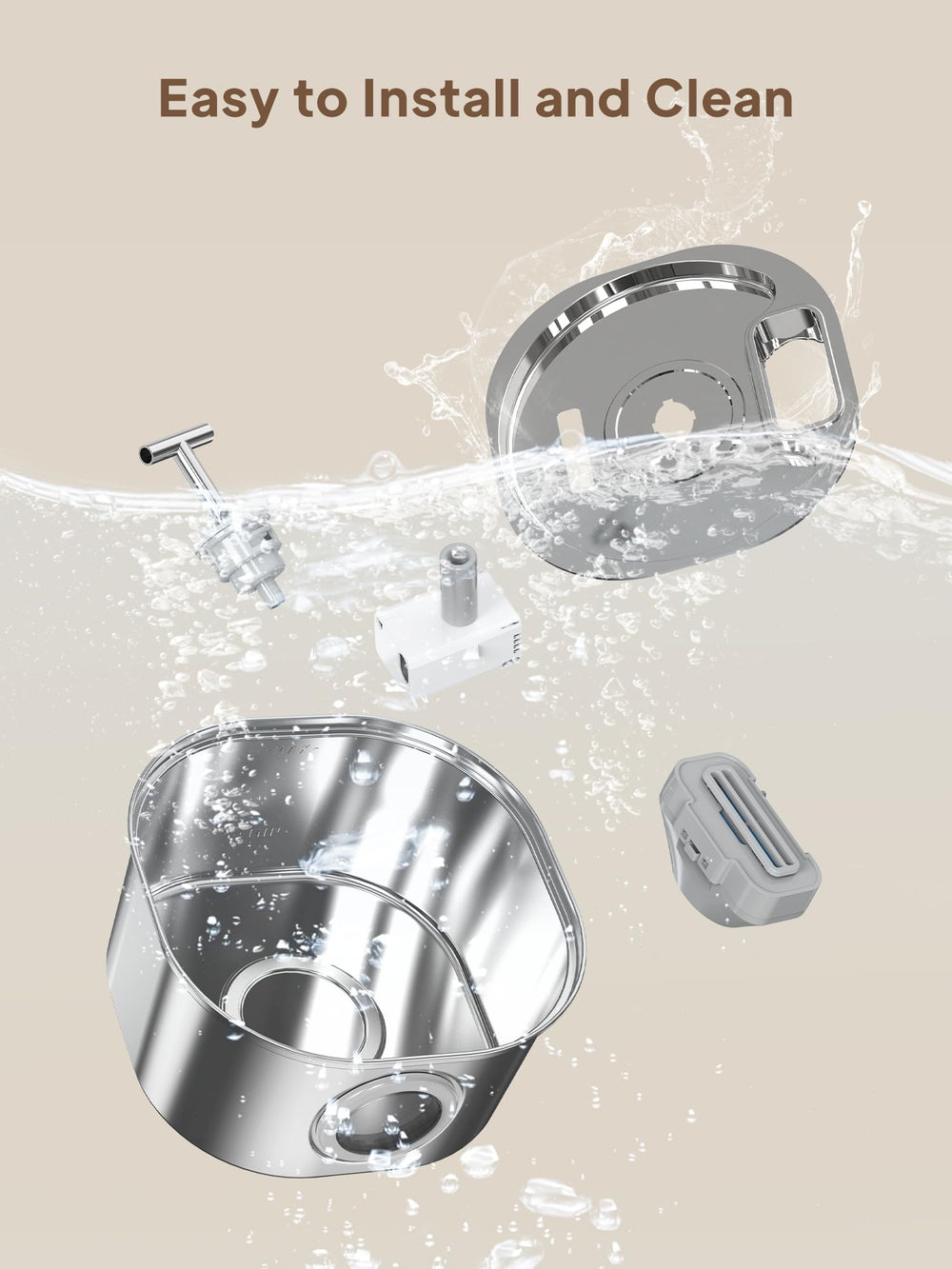 Voluas easy-clean detachable design enables quick maintenance.