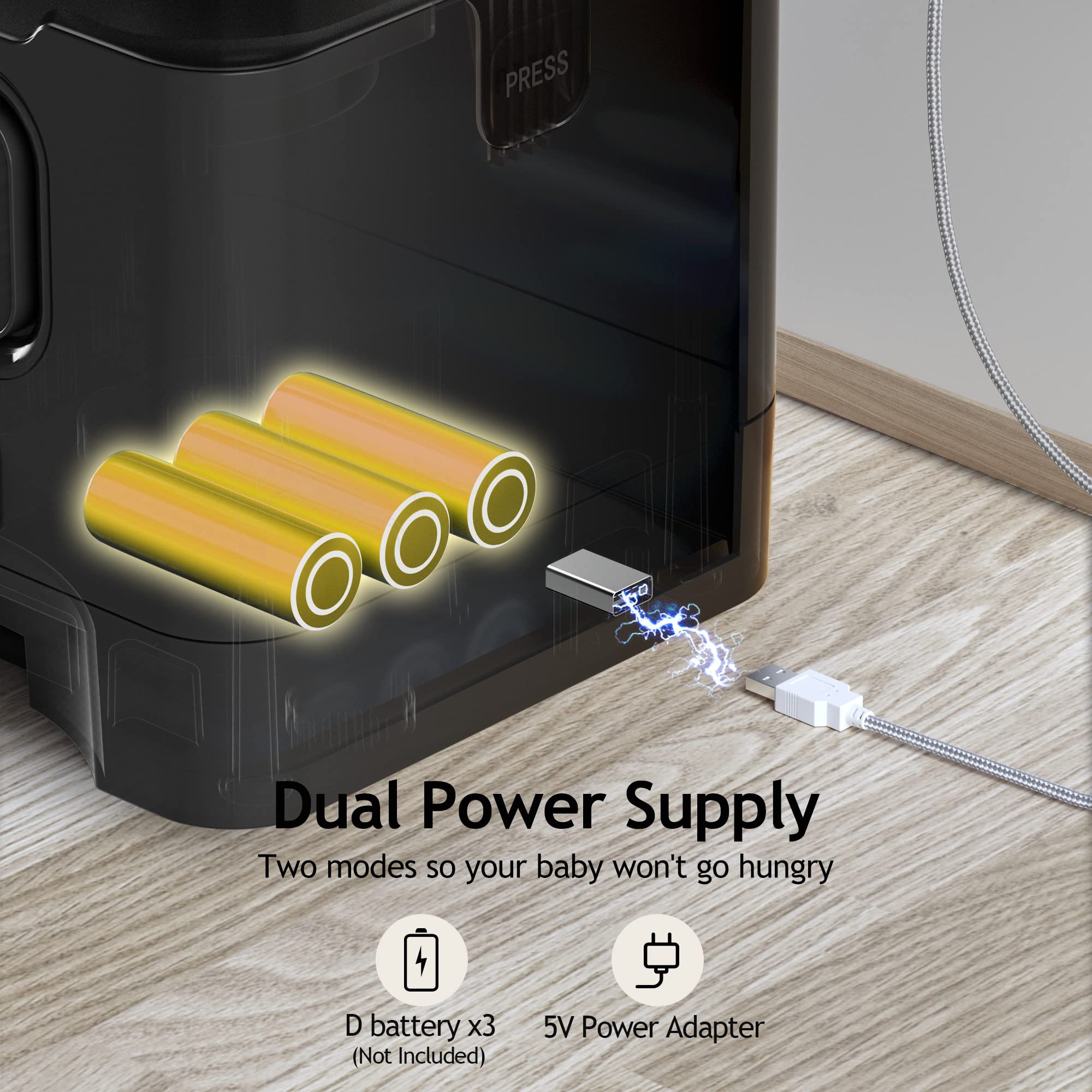 Voluas dual power supply ensures feeding continues during outages