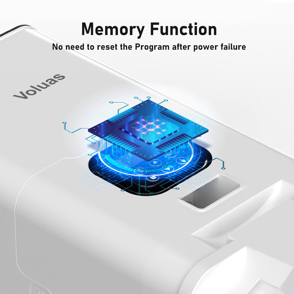 Voluas memory function display indicating programmed meal times
