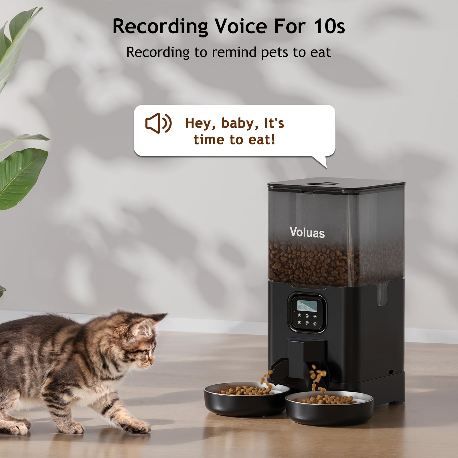 Voluas pet-proof lock and anti-clogging system for reliable feeding