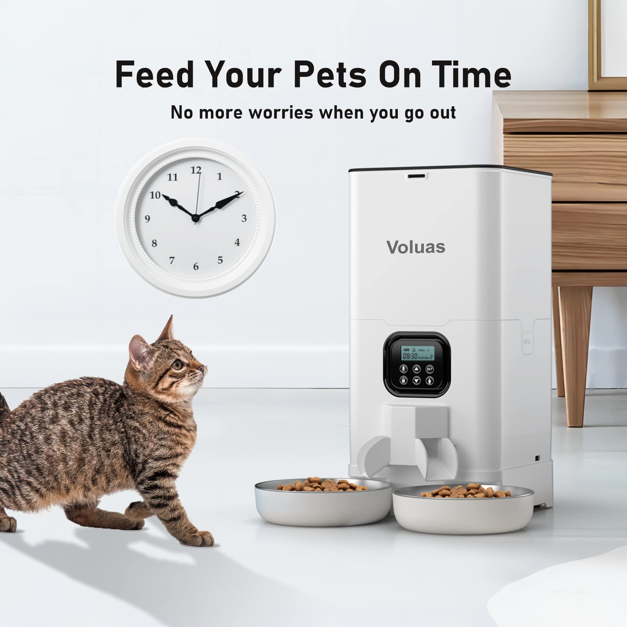 Voluas safety top cover and locked lid for pet-proof operation