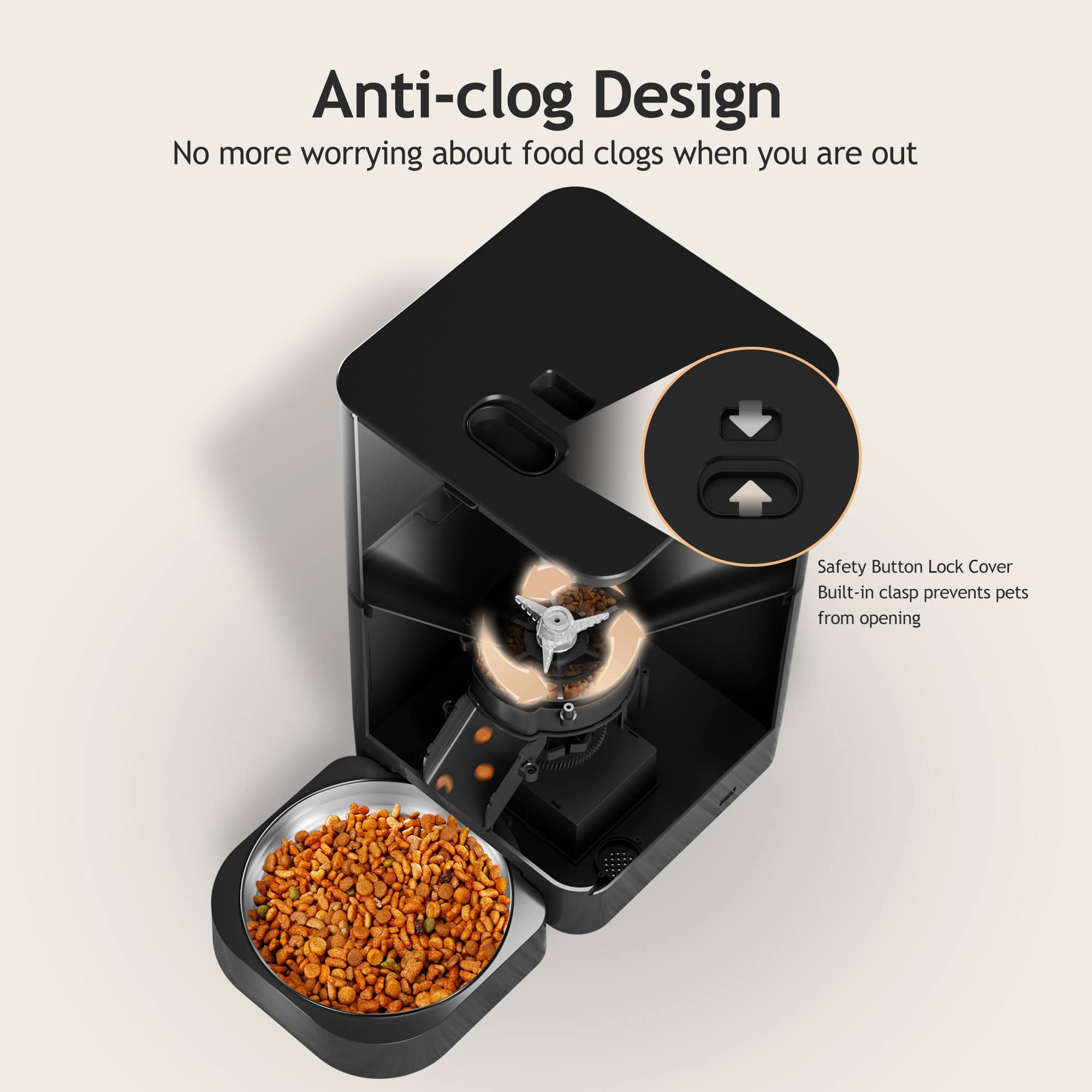 Voluas voice recorder at mealtime for pet reassurance and connection