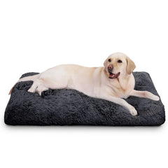 Vonabem large dog bed crate pad gray front view for large dogs