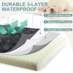 Vonabem removable cover on dog bed for easy cleaning and quick refreshes.