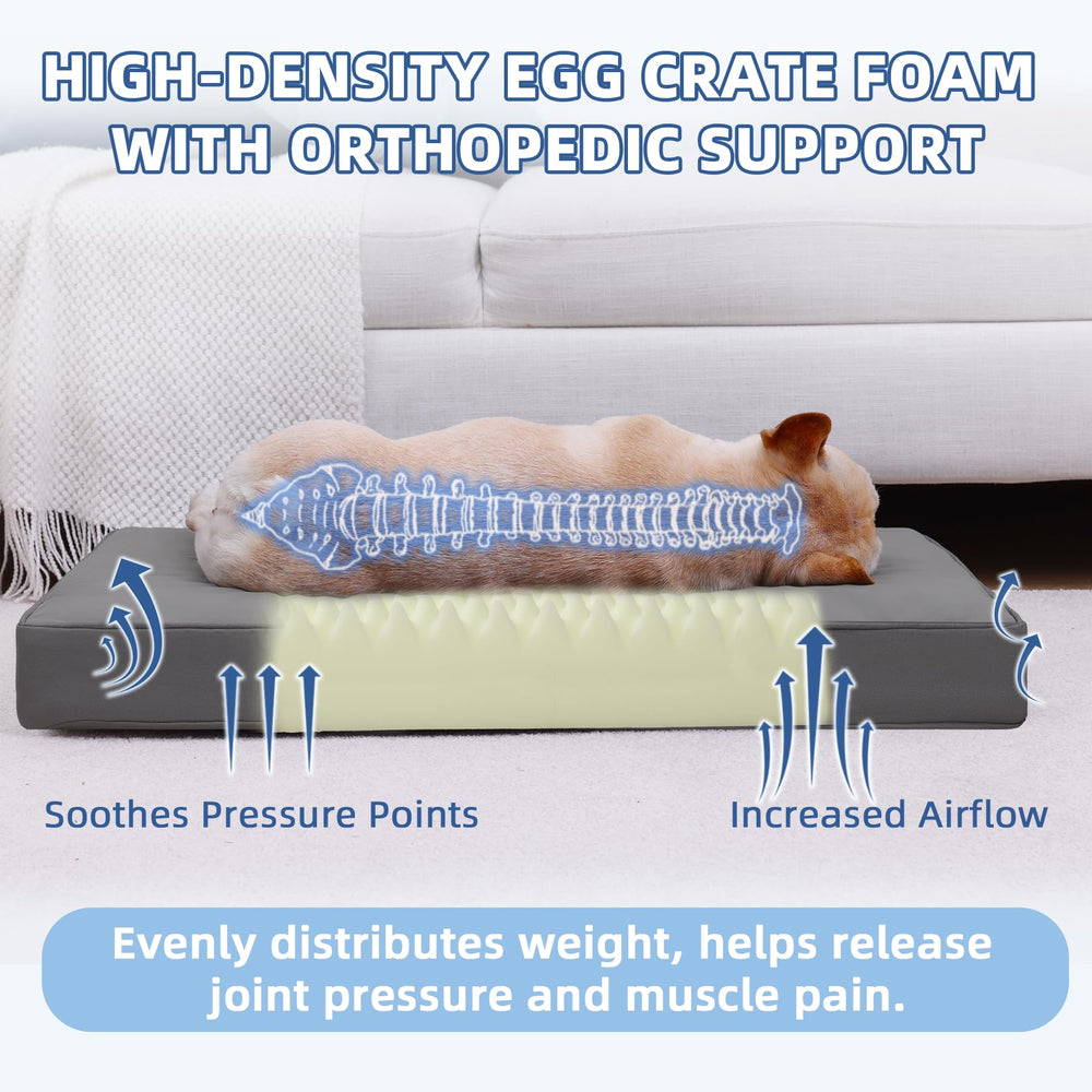 Vonabem Waterproof Dog Bed waterproof cover protects foam from accidents
