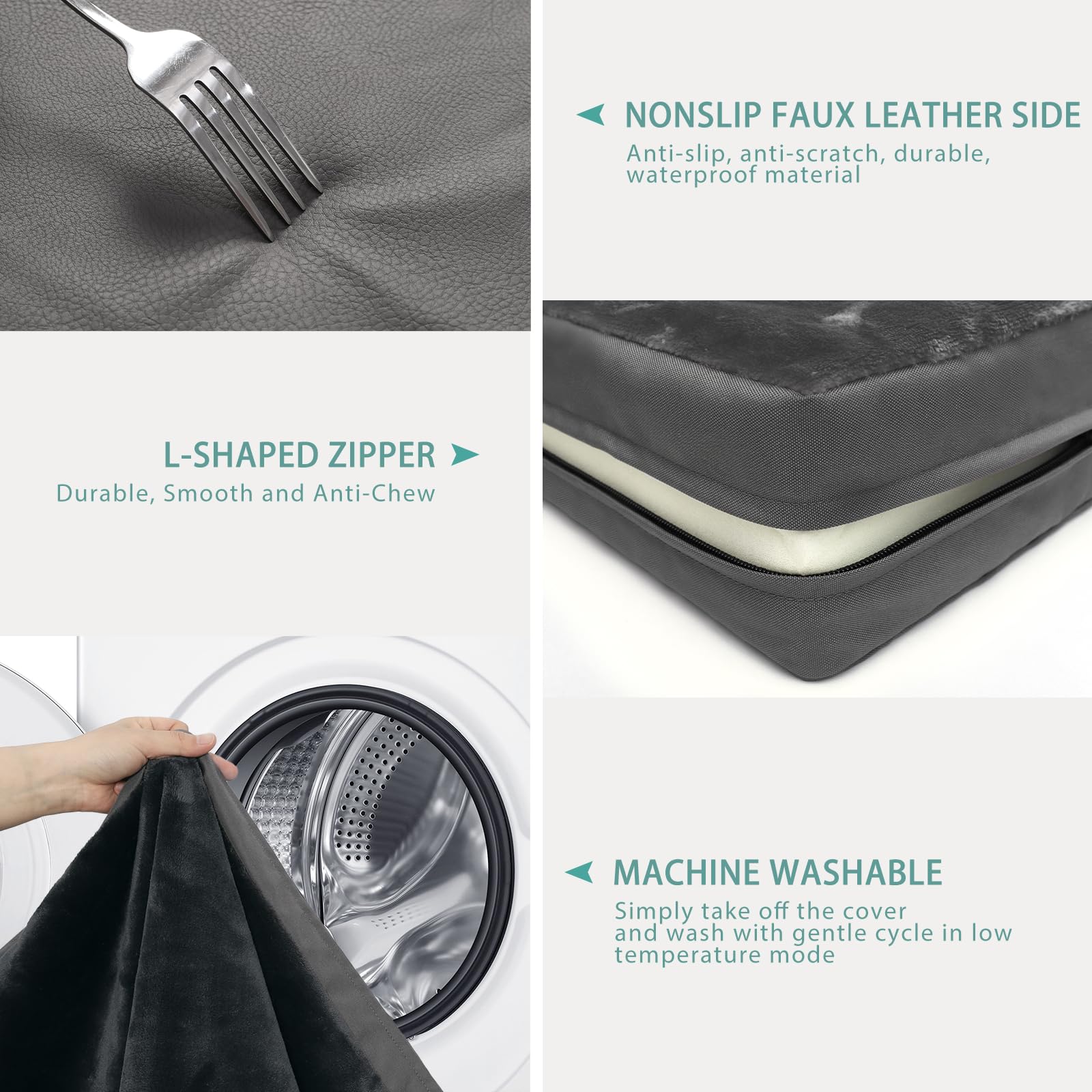 Vonabem waterproof liner protects foam from accidents and spills.