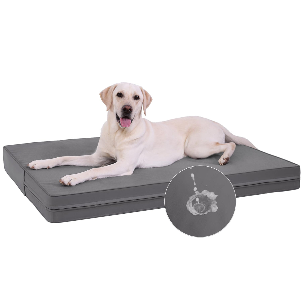Vonabem XXL dog bed 47x29 front view showing spacious, supportive resting area.