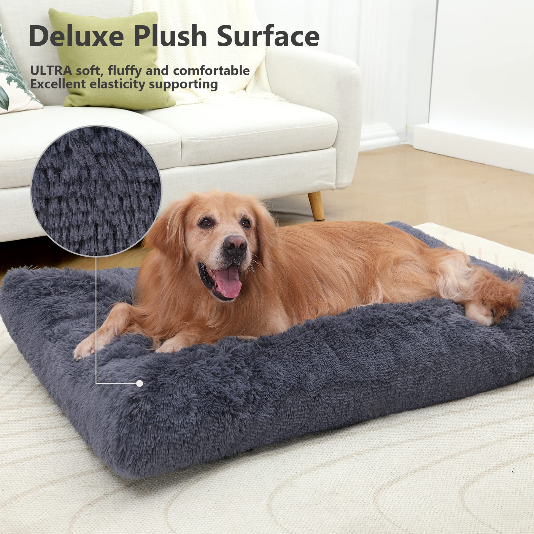 Vonabem jumbo 48-inch dog bed shows crate pad fit for large dogs.