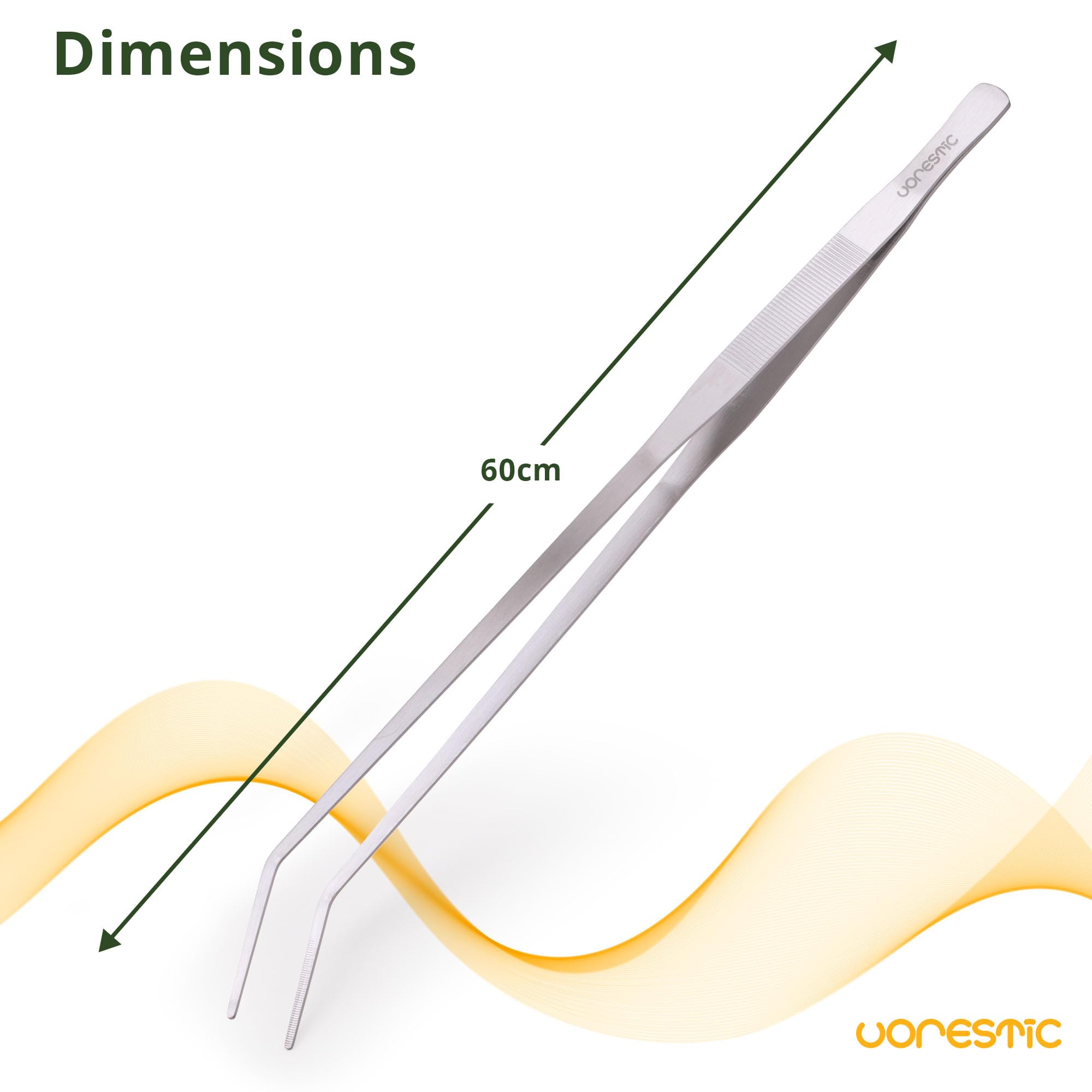 VORESTIC curved-aquarium-tweezers long-reach for reaching deep tank areas