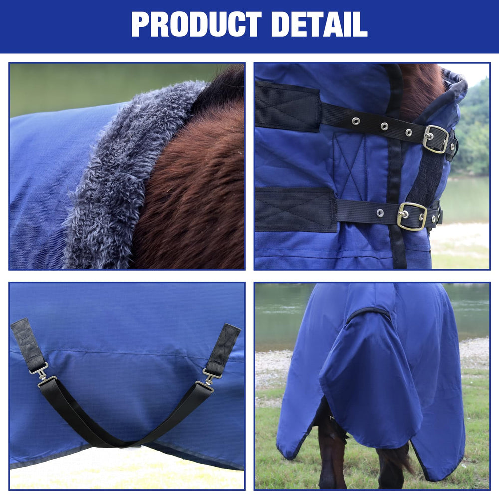 Vortexain horse blanket with shoulder gussets allows freer movement.