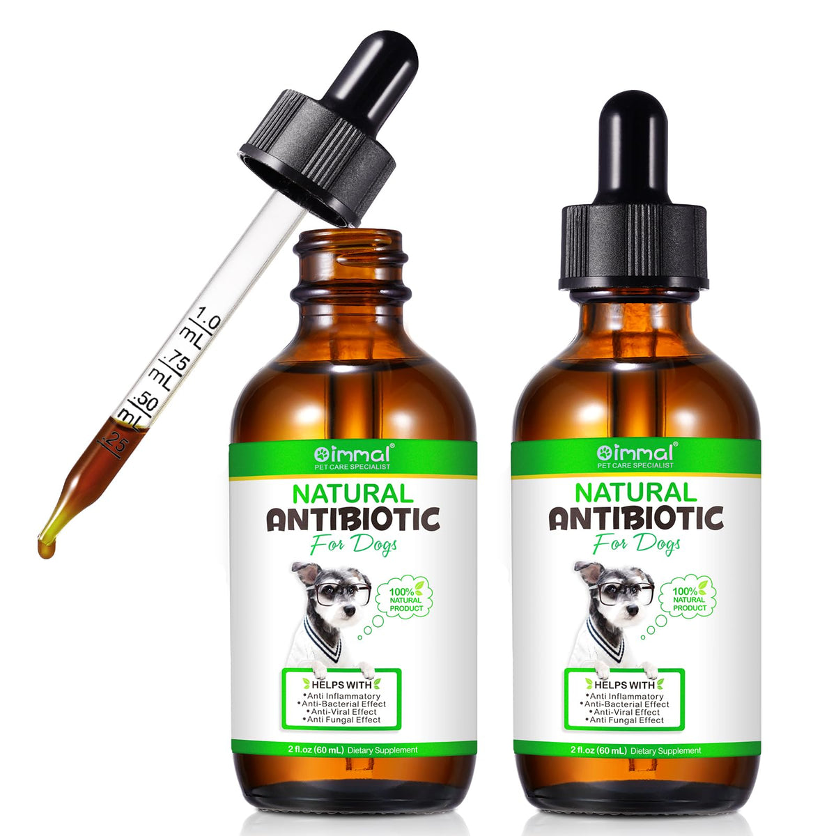 VOSIFSDIY dog antibiotics bottle offers natural canine support