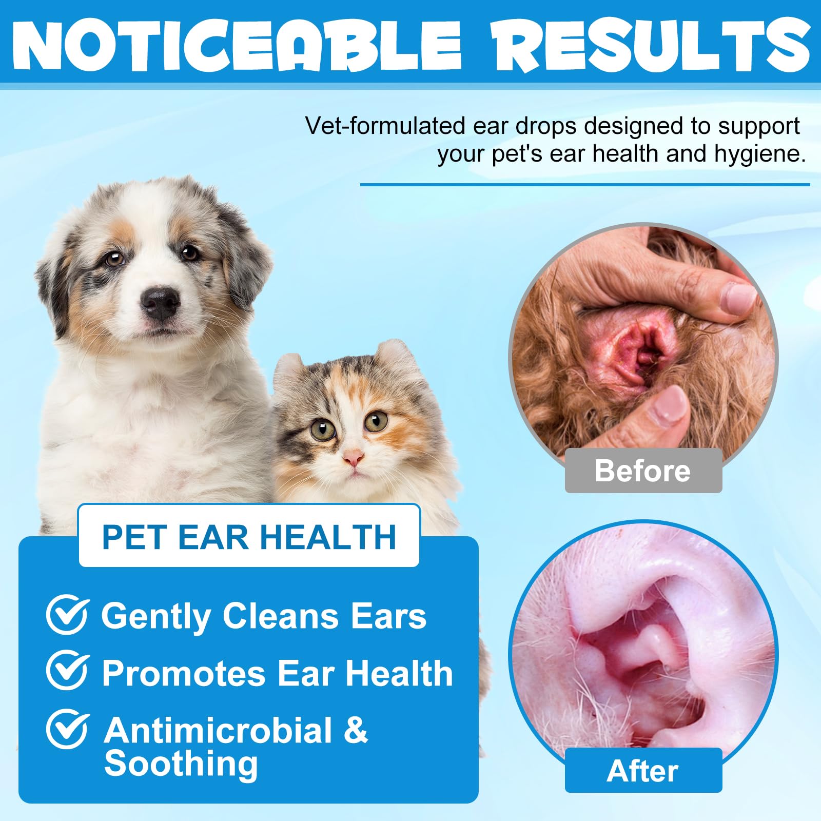 VOSIFSDIY dog ear care routine setup with drops