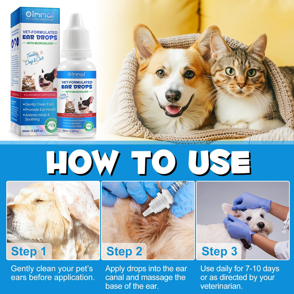 VOSIFSDIY pet ear cleaning drops bottle with safe formula