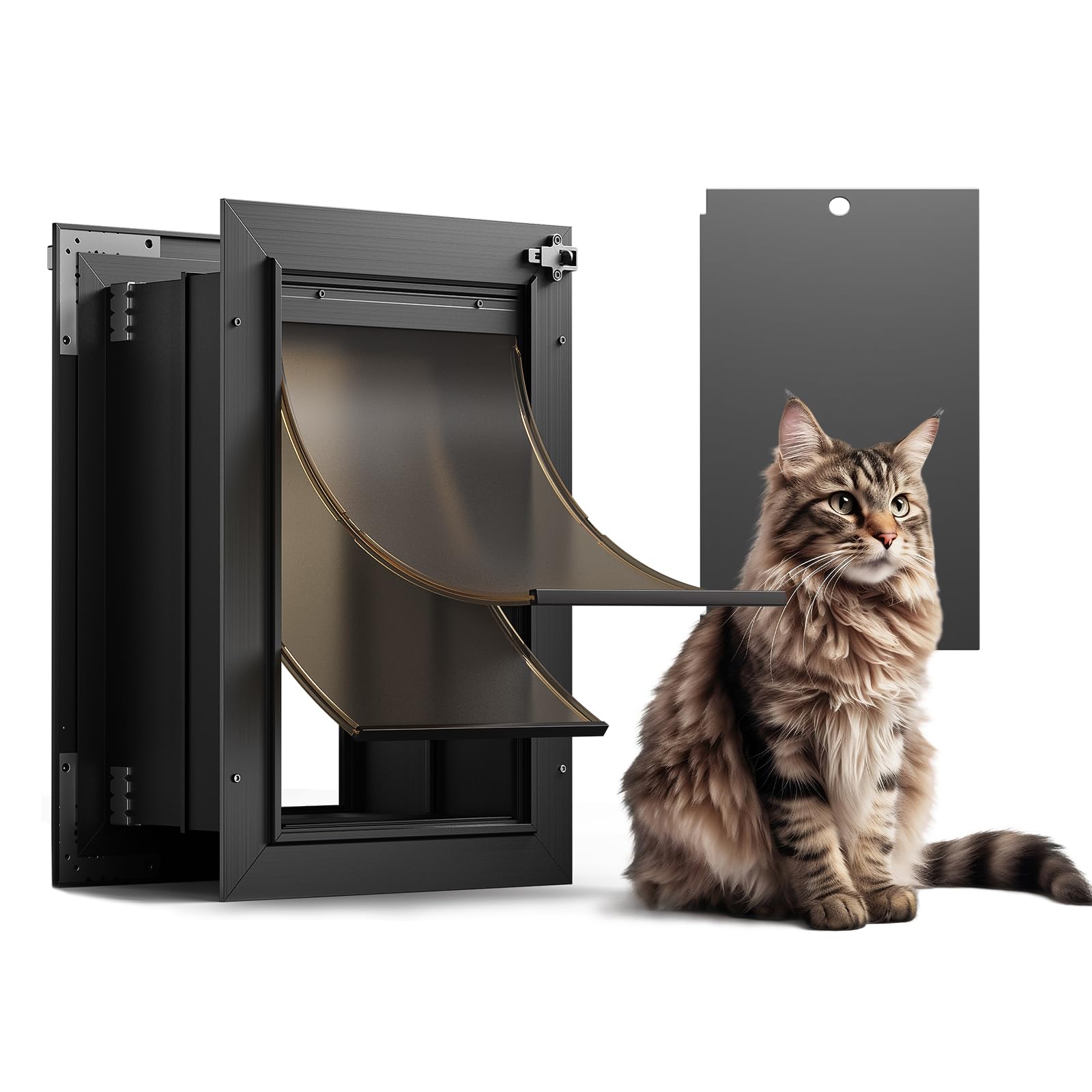 VOSOIR cat door wall cutout shows snug fit for small pets