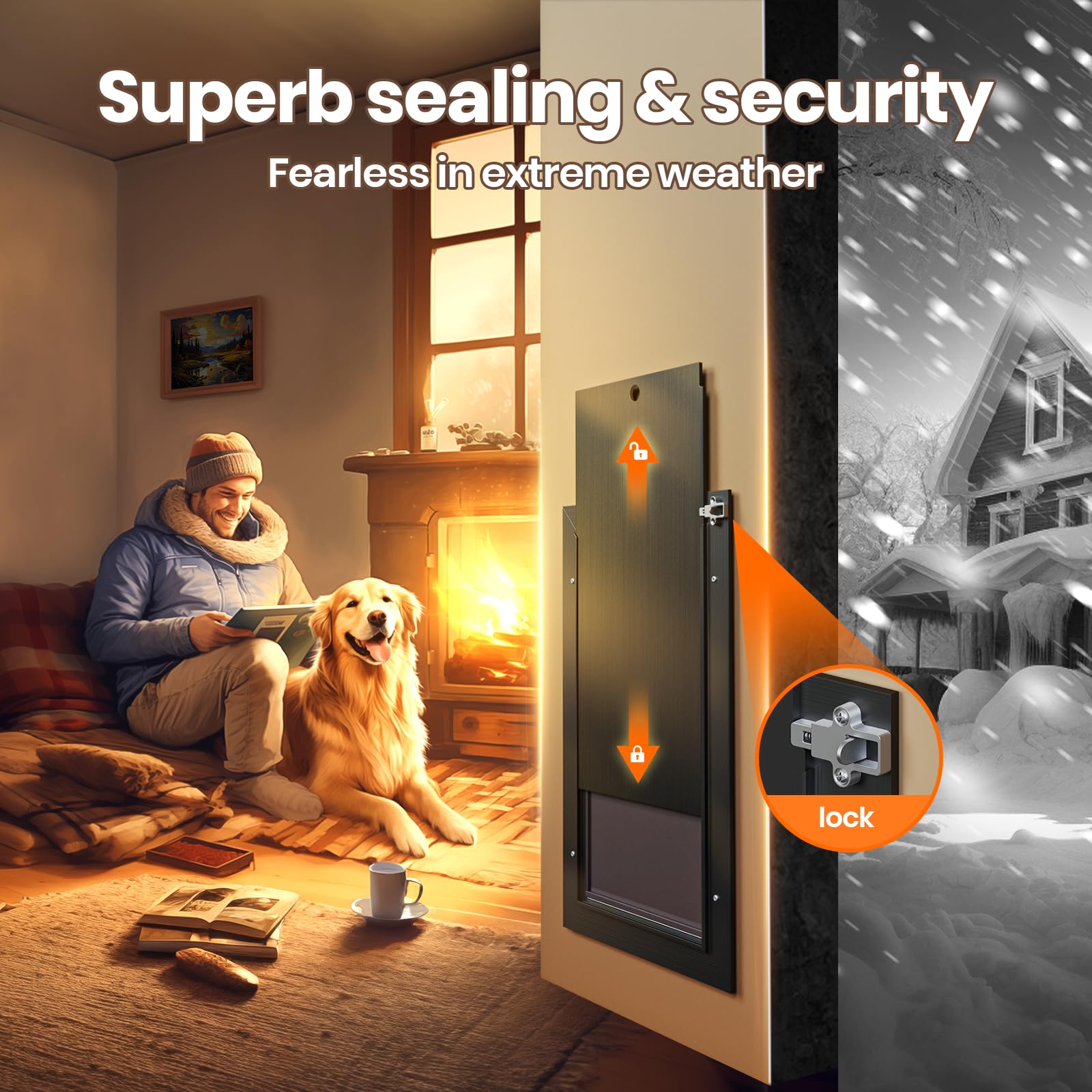 VOSOIR dog door expanding channel demonstrates wall-thickness compatibility.