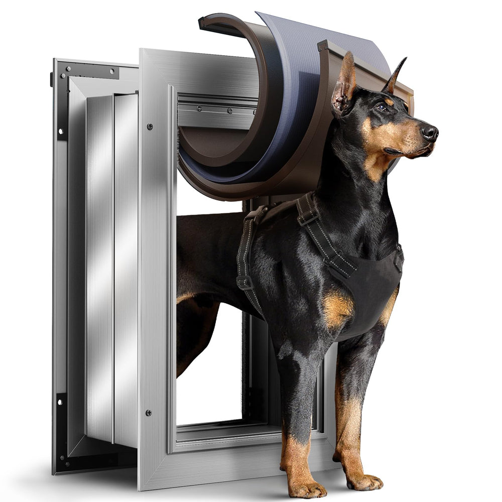 VOSOIR dog door wall 3-flap opening for easy pet access and efficient sealing.