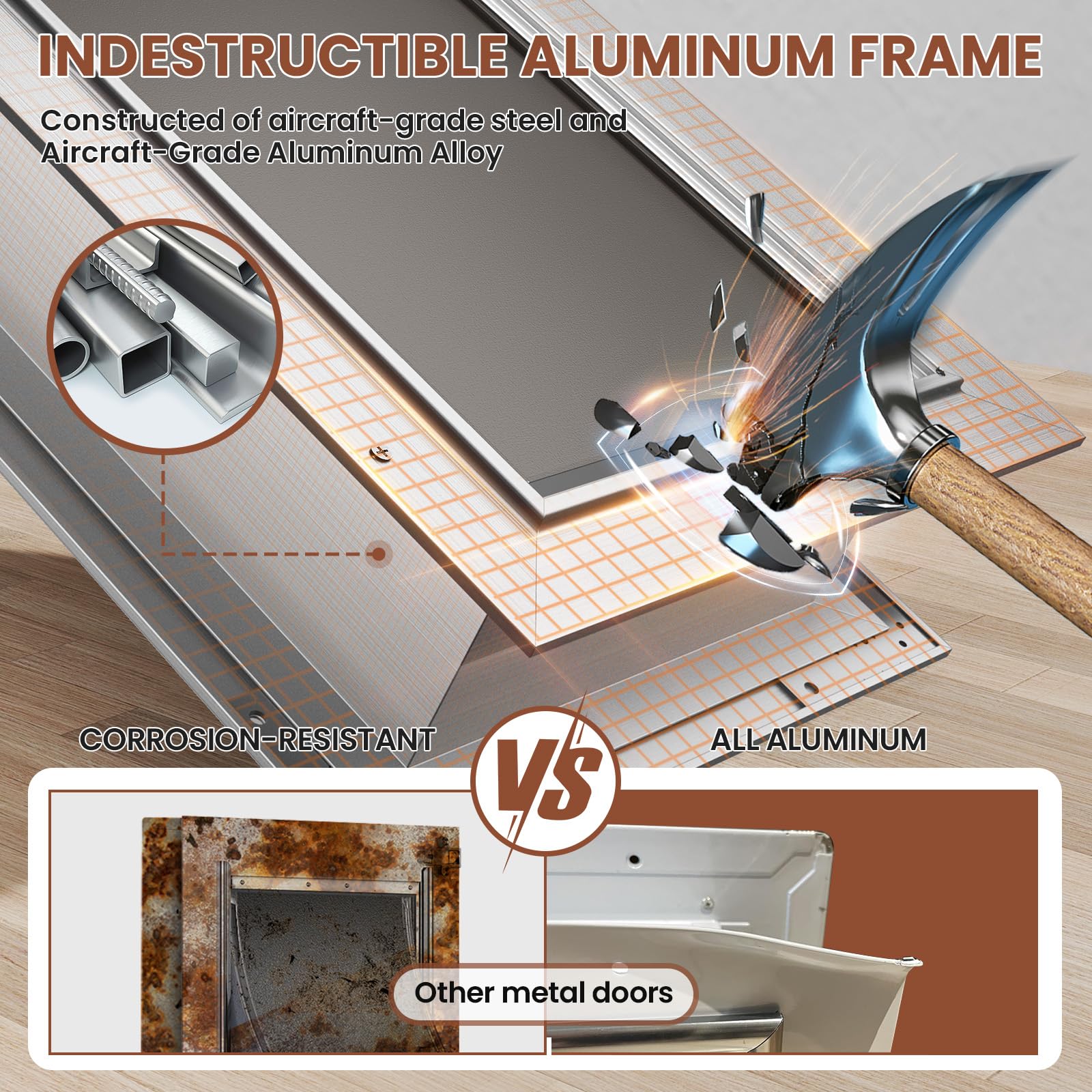 VOSOIR dog door wall dust and wind seal with magnets reduces drafts.