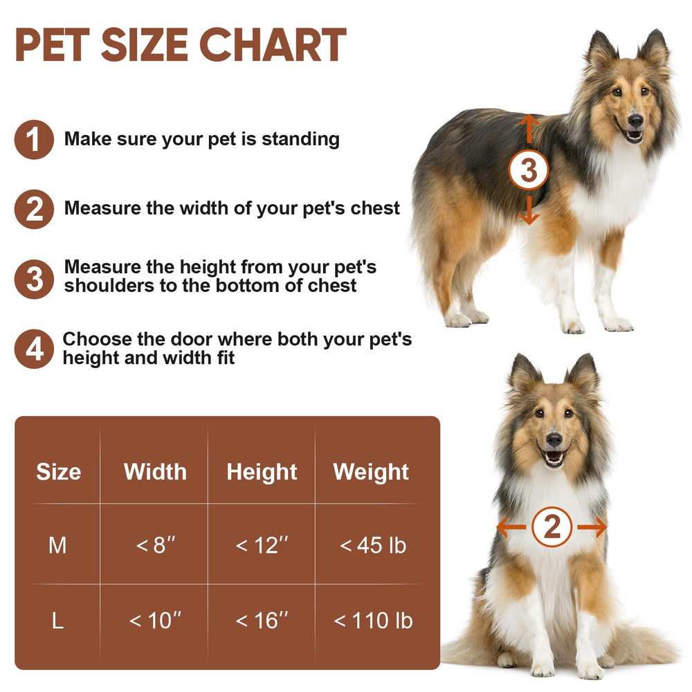 VOSOIR dog door wall locking mechanism lets you secure the door from inside.