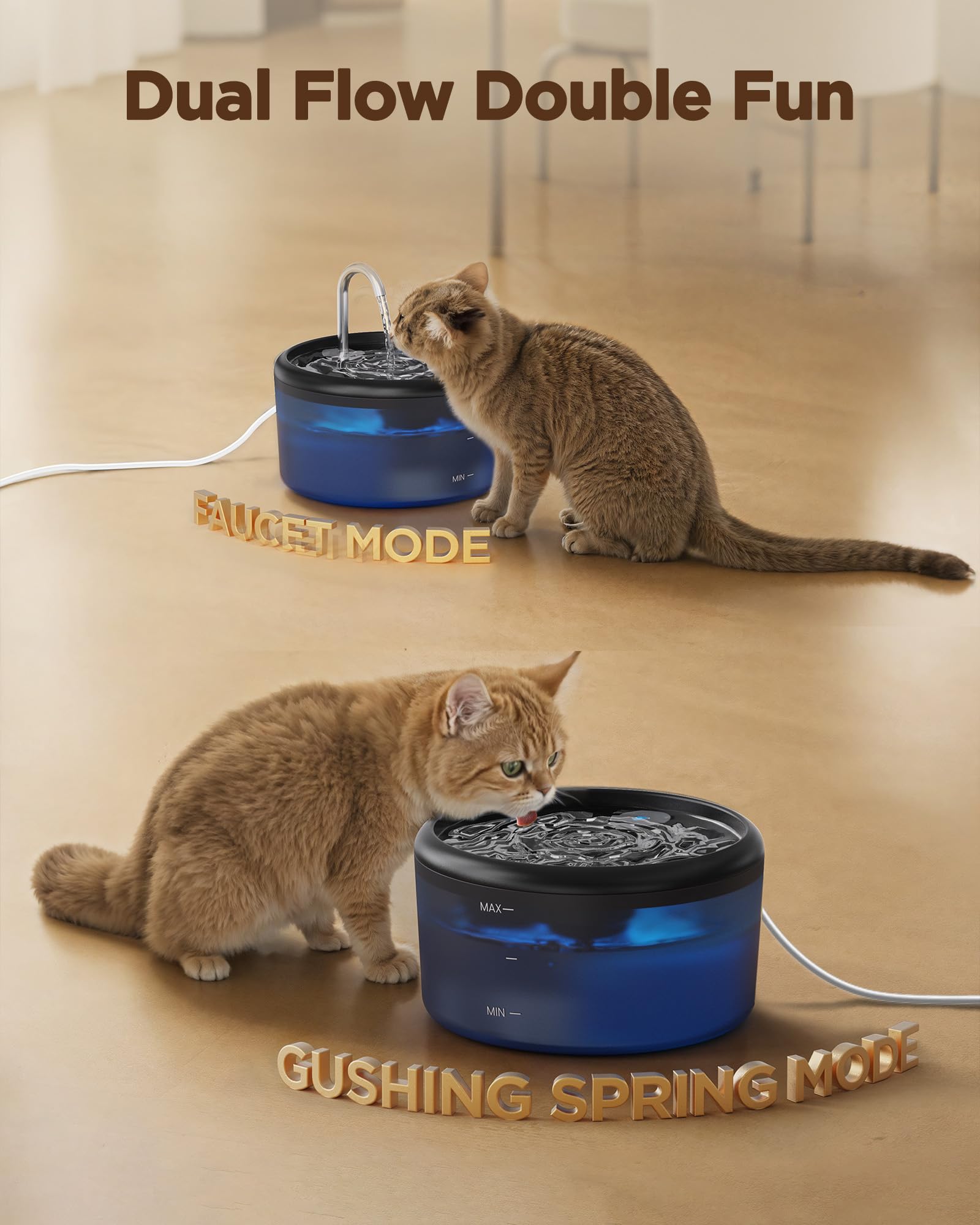 VOUAAOOD Translucent water level helps monitor refills at a glance