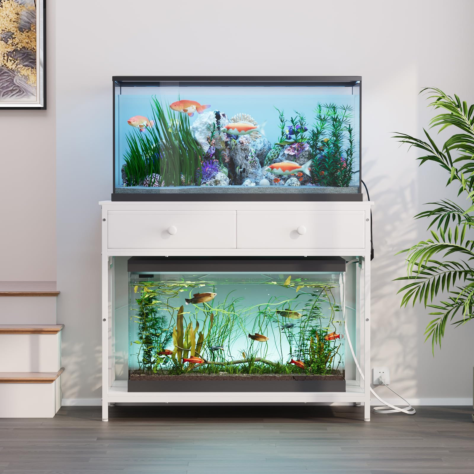VOWNER white finish provides a clean, modern look.