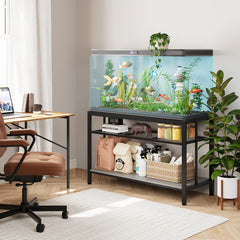 VOWNER adjustable shelves image demonstrates flexible height for tanks and terrariums.