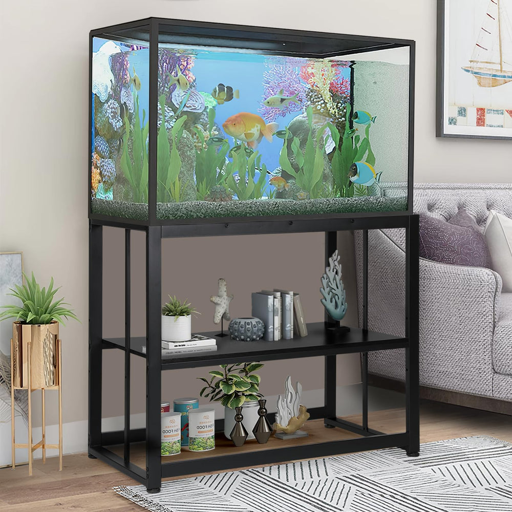 VOWNER heavy-duty steel frame close-up emphasizes load capacity for large aquariums