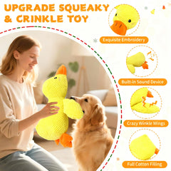 VOXGET Calming Duck Toy crinkle texture close-up, sensory play.