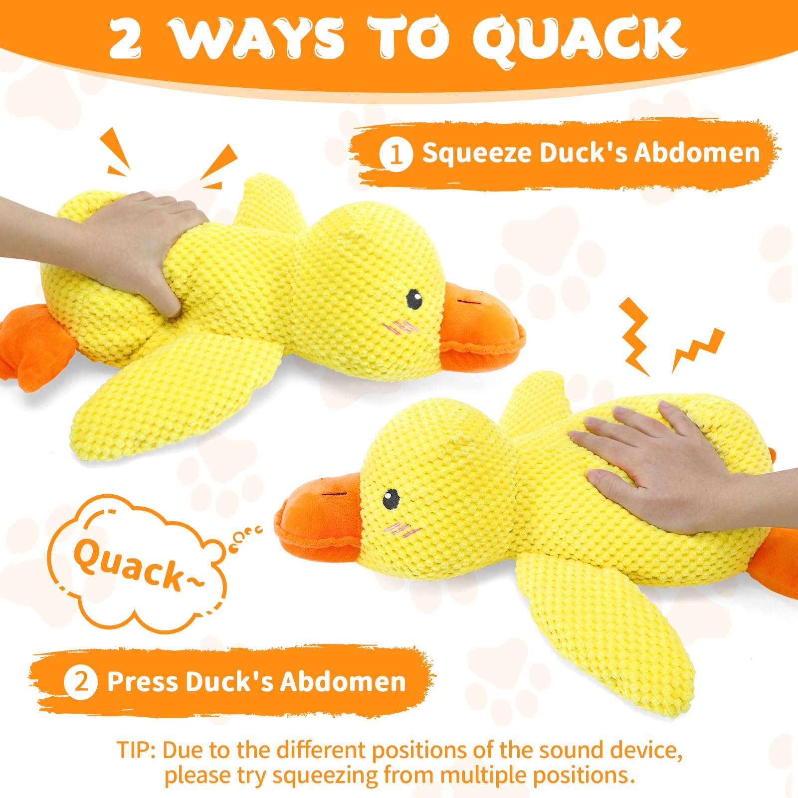VOXGET duck toy teeth gum massage yellow gentle chewing