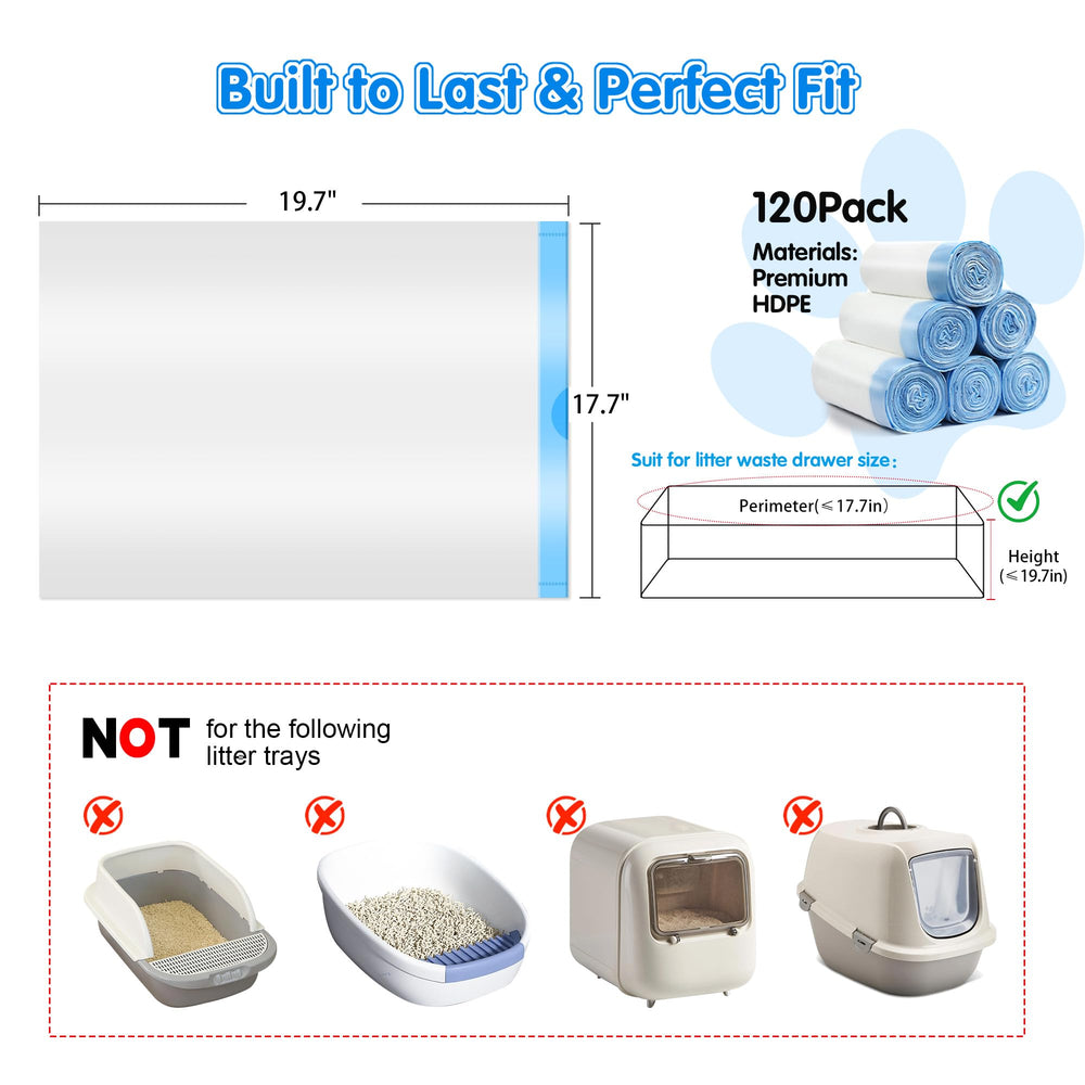 VOZIXALA drawstring closure bags enable quick, mess-free disposal of litter