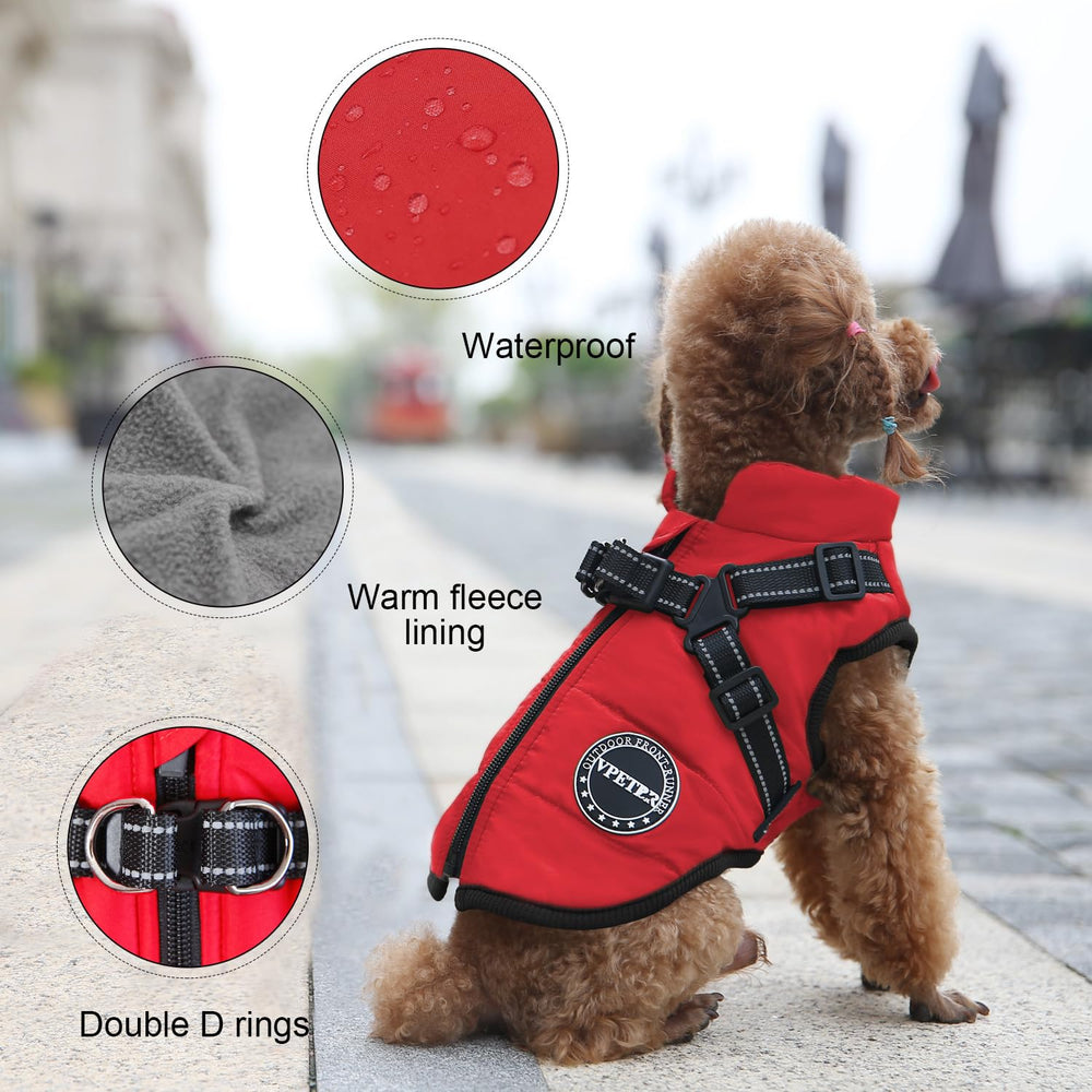V.PET.B.R dog coat windproof reflective strips boost visibility during night strolls