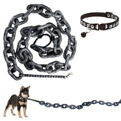 VQARCH 6ft funny dog leash with giant plastic chain for playful, attention-grabbing walks.