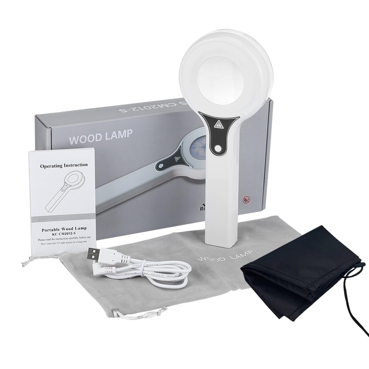 VQP Woods Lamp light shield and pouch for safe storage and travel