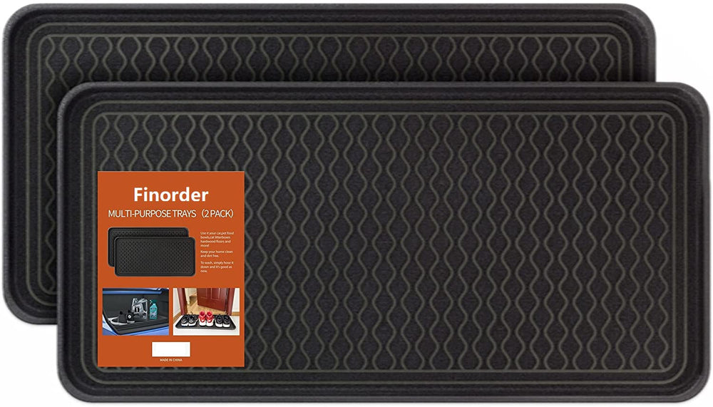 Vramy Finorder boot trays versatile for pet bowls, planters, and car trunks.