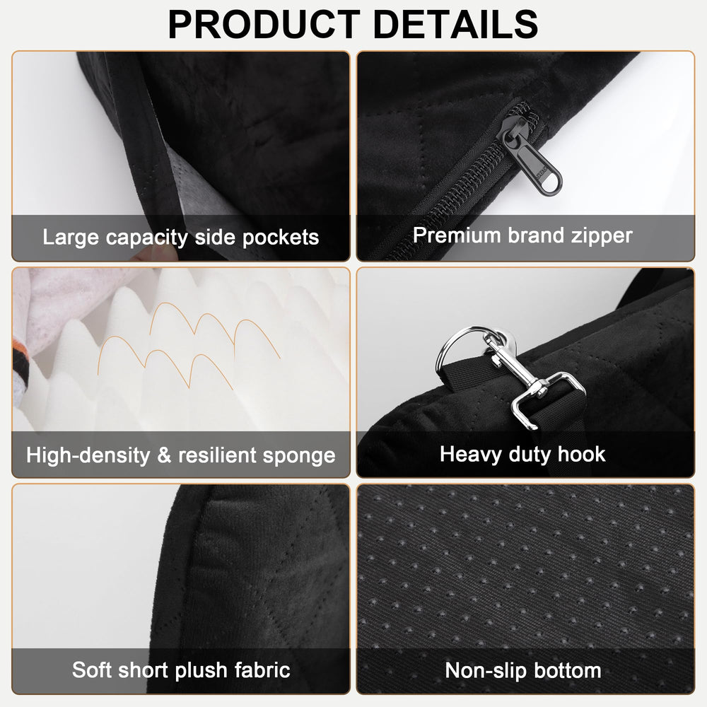 VSAPRDT dog car seat non-slip base keeps seat stable during drives