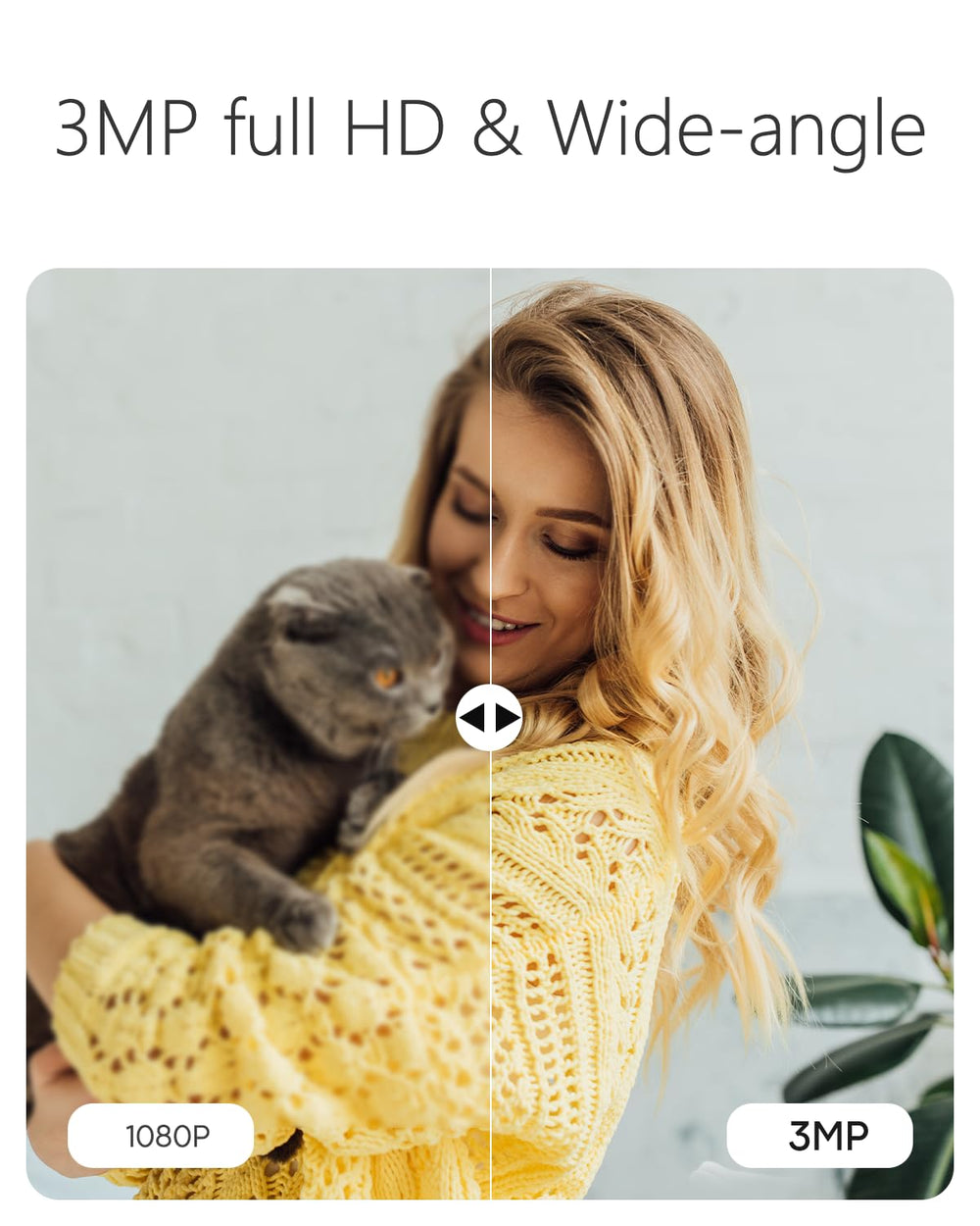 VSTARCAM 360-degree pan-tilt view lets you follow your pet from anywhere.
