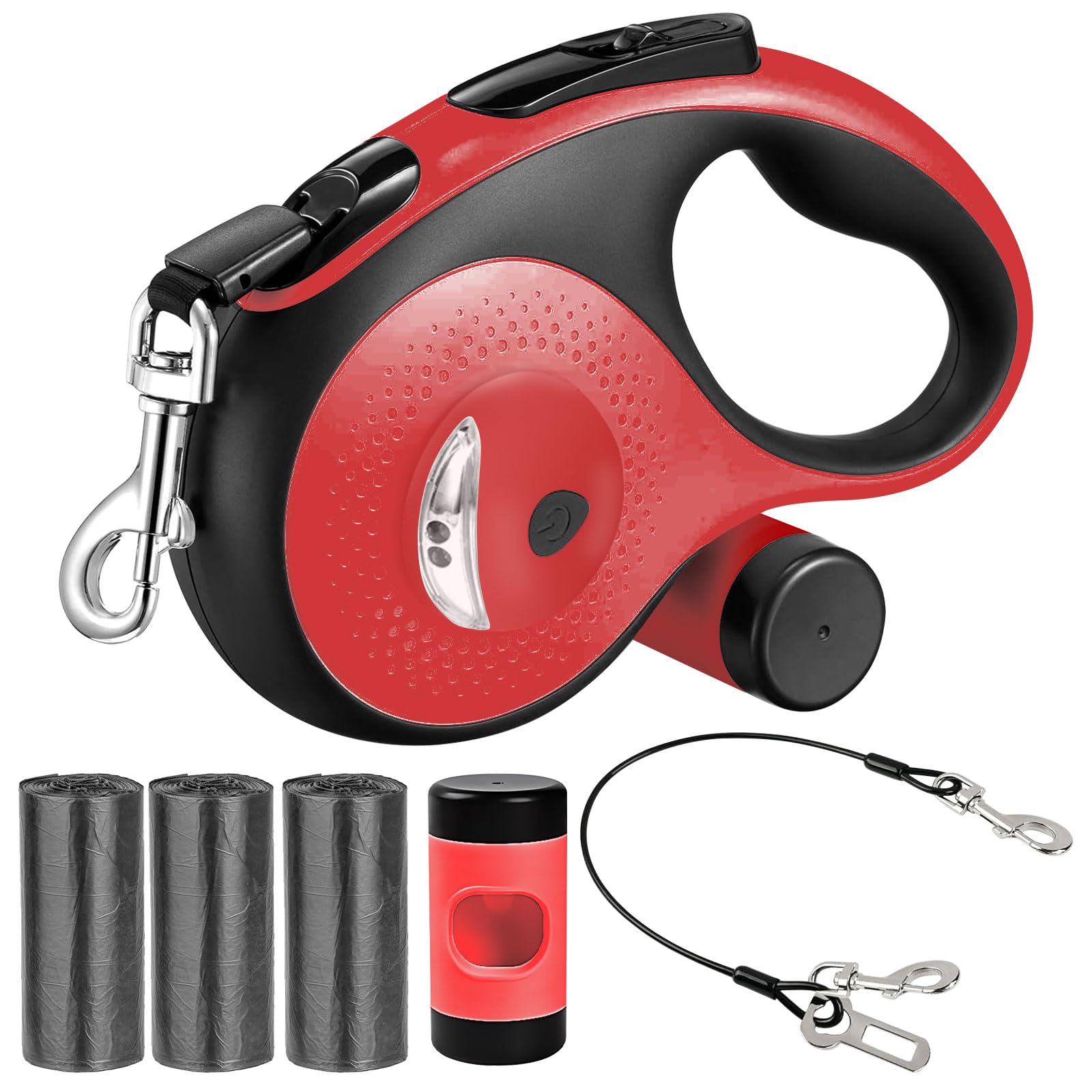 VTOPVMAX 26ft retractable leash with LED light for safer night walks