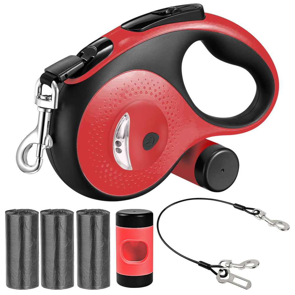 VTOPVMAX 26ft retractable leash with LED light for safer night walks