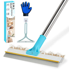 VTOPVMAX carpet rake copper scraper blue shows deep-cleaning power for embedded pet hair