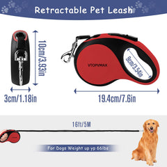 VTOPVMAX LED light on leash enables safe night walks.