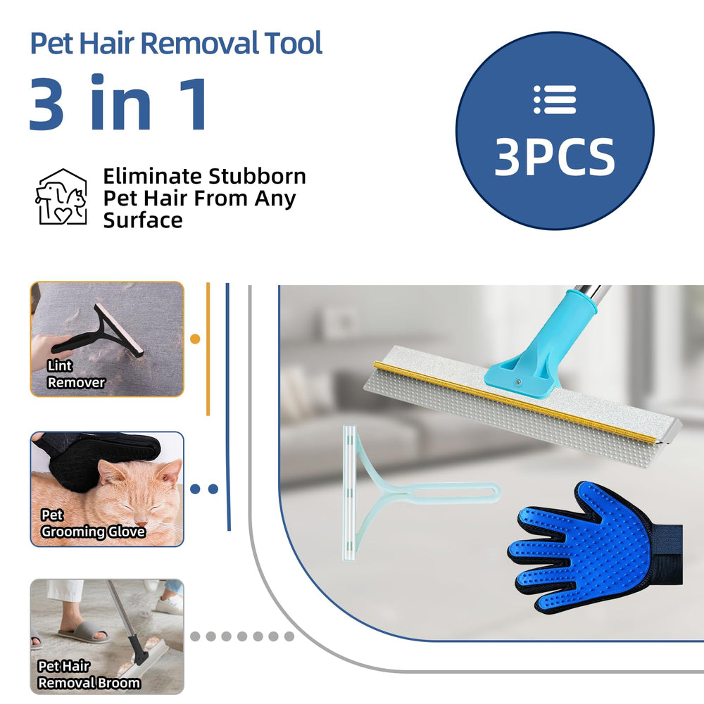 VTOPVMAX pet hair removal kit grooming glove collects loose fur during cuddles