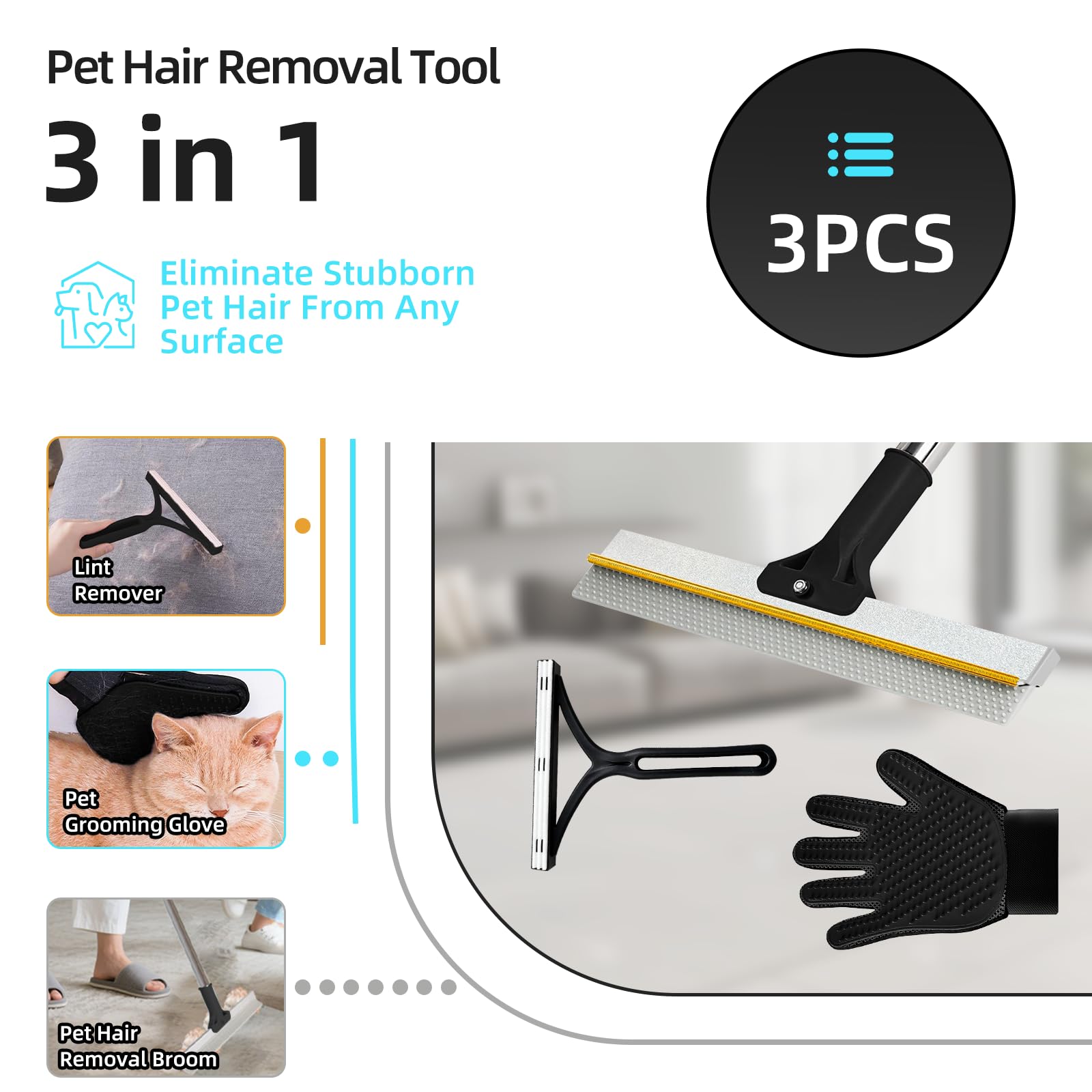 VTOPVMAX pet hair remover on couch showing fur collection capability