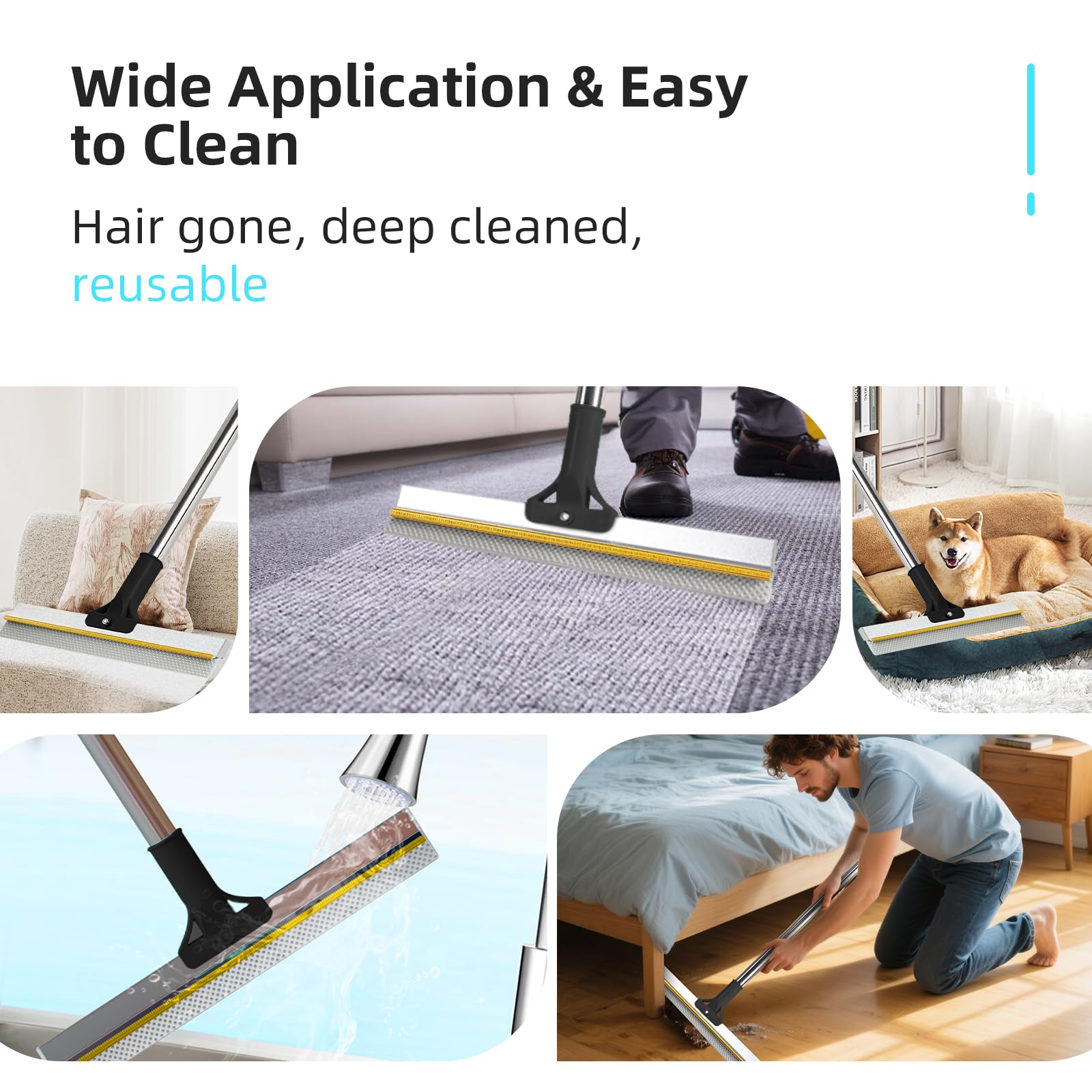 VTOPVMAX tool reaching under a bed for edge fur removal
