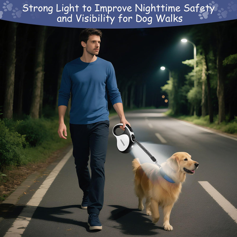 VTOPVMAX 16ft leash demonstrates extended reach for flexible, comfortable walks.